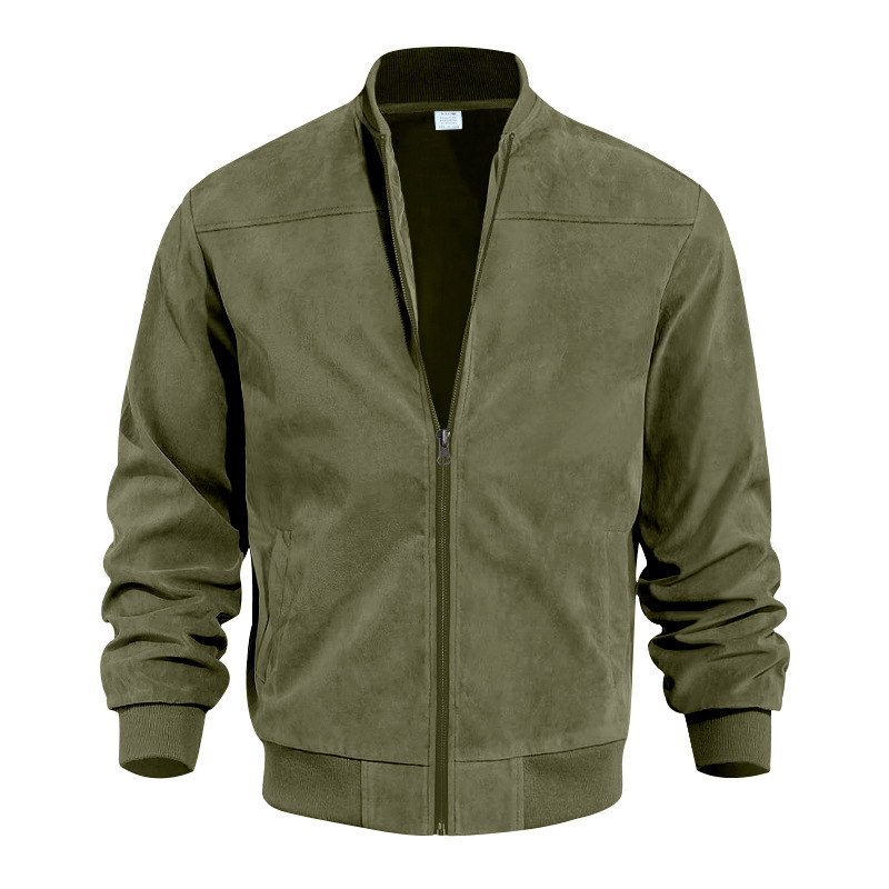 Fall Men's Slim Fit Velvet Bomber Jacket | Minimalist Casual Jacket