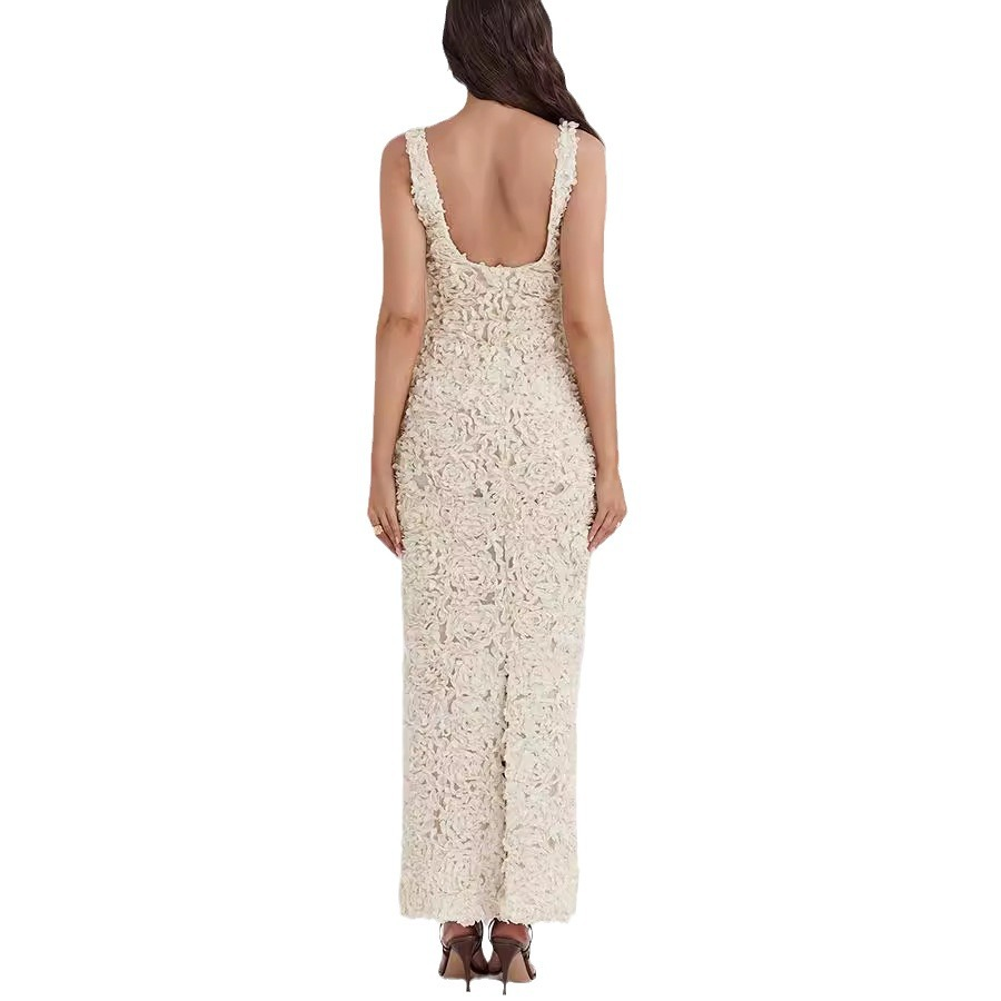 Elegant Lace Sheath Midi Dress