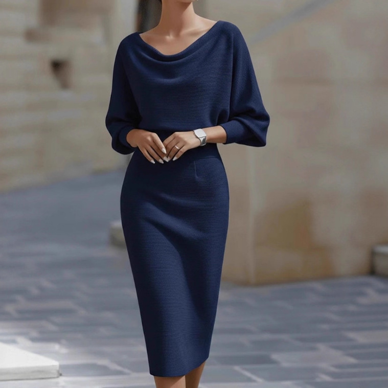 Amelia cowl neck midi dress