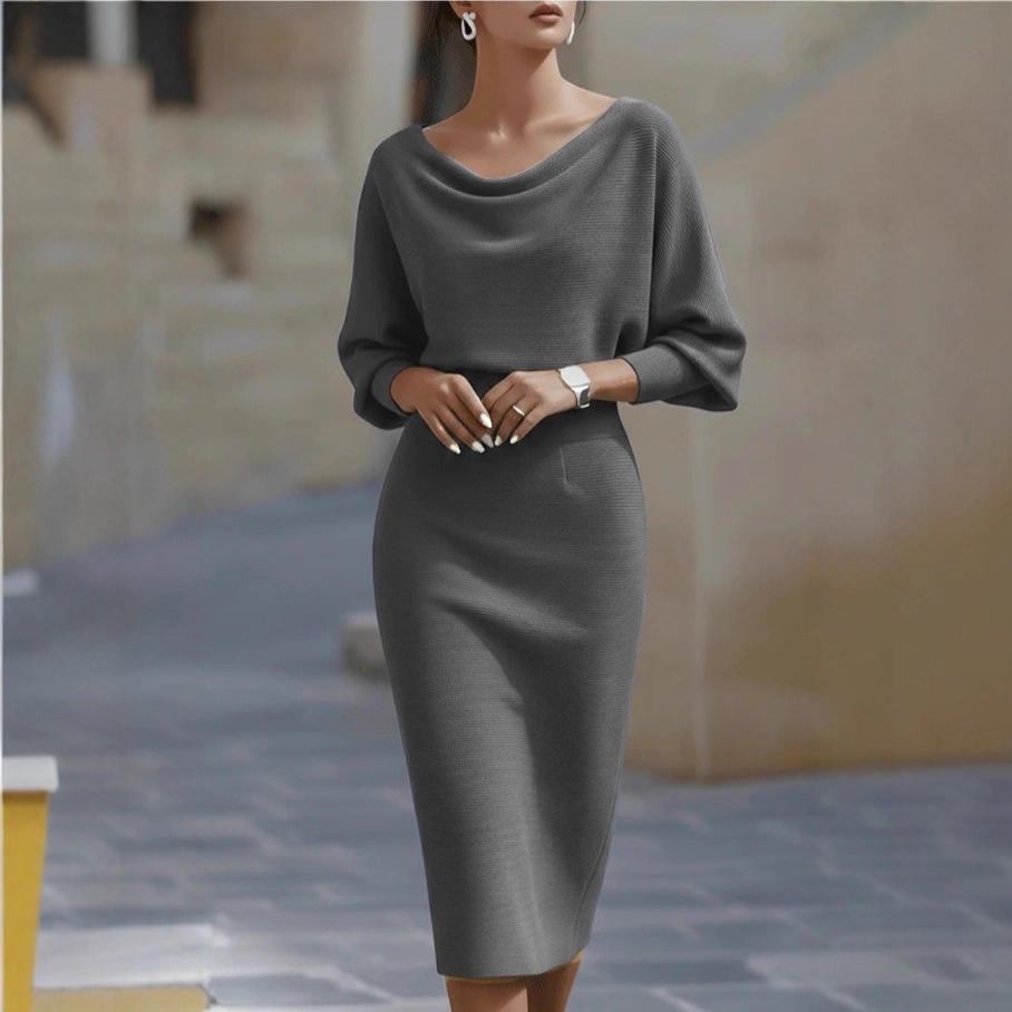 Amelia cowl neck midi dress