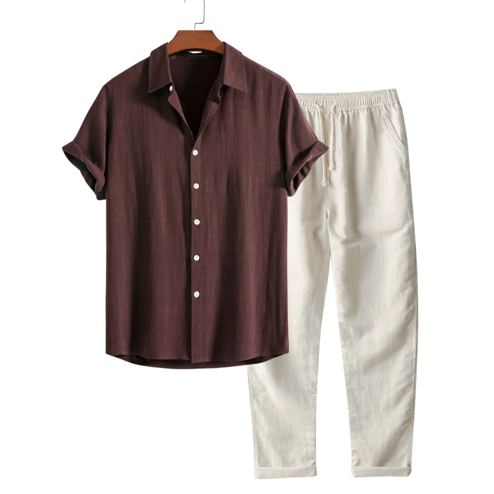 Classic Men’s Linen Casual Outfit Set