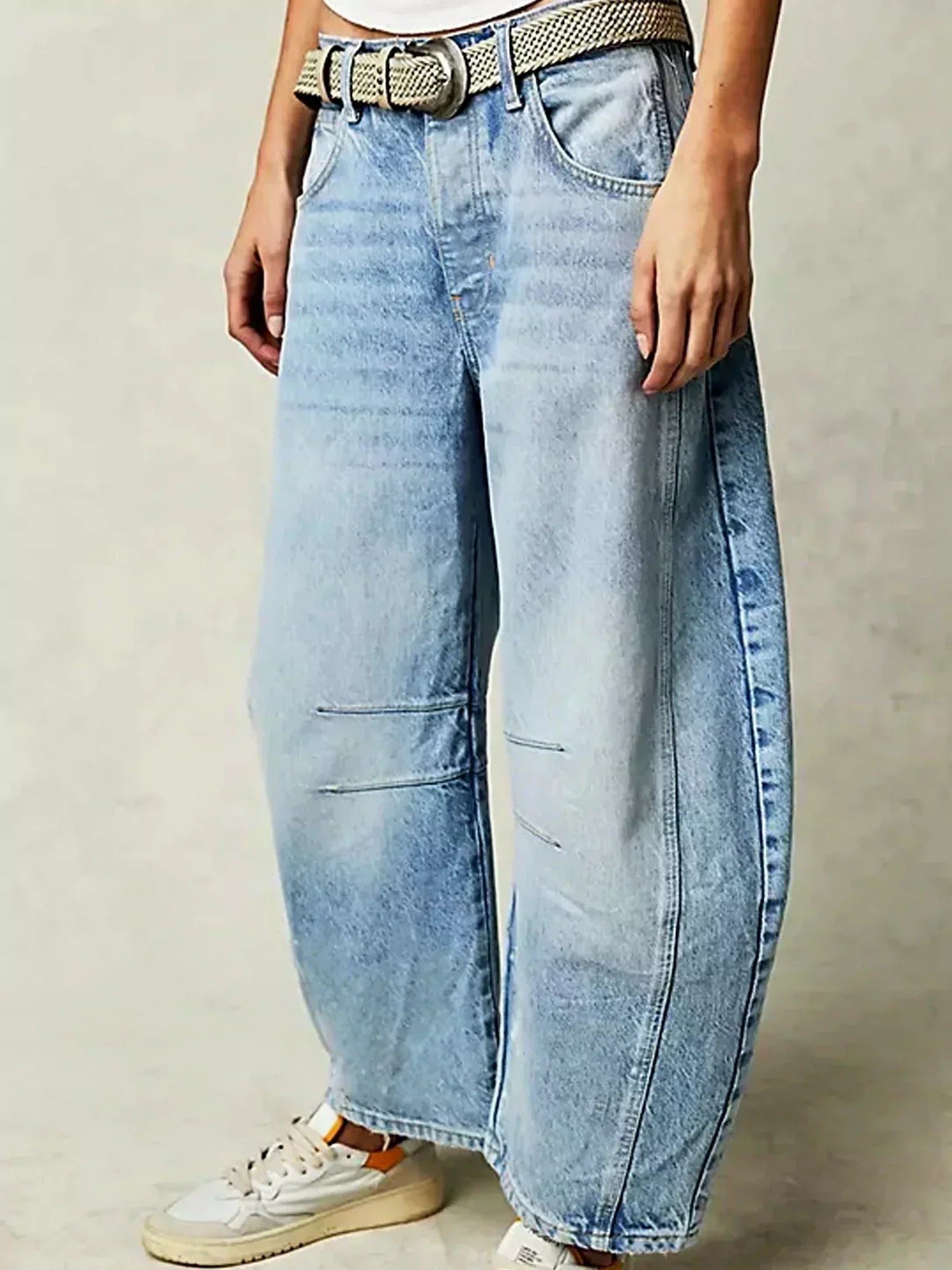 Baggy Jeans Women High Waist Wide Leg Cotton Denim