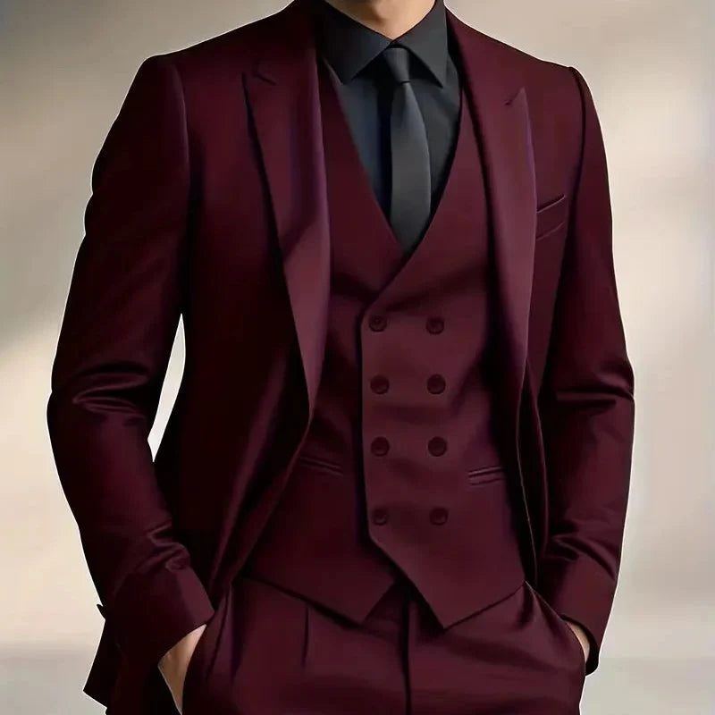 Men's Suit 3-Piece Double-Breasted Vest
