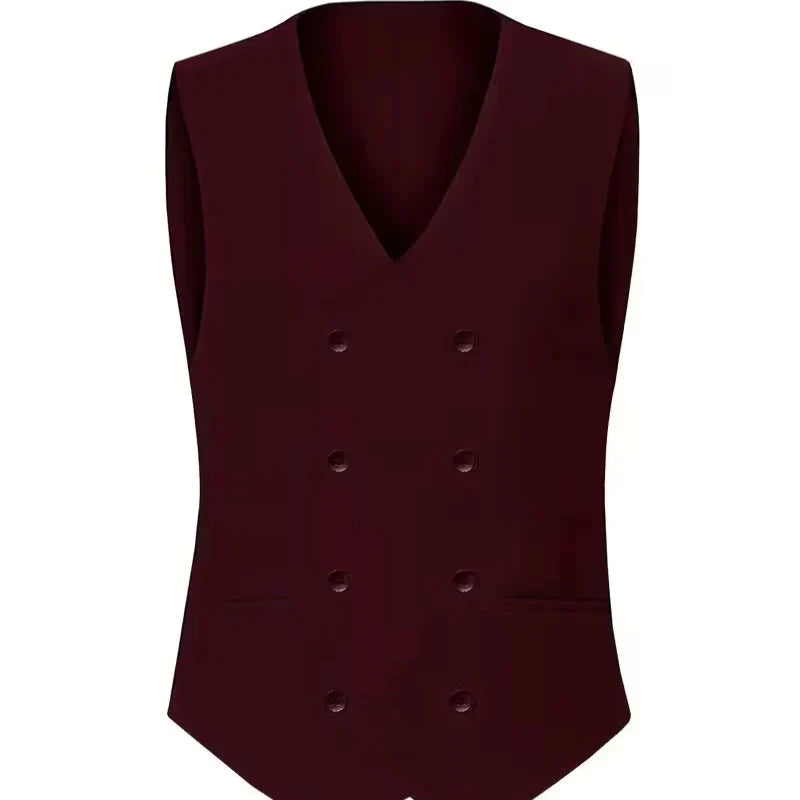 Men's Suit 3-Piece Double-Breasted Vest