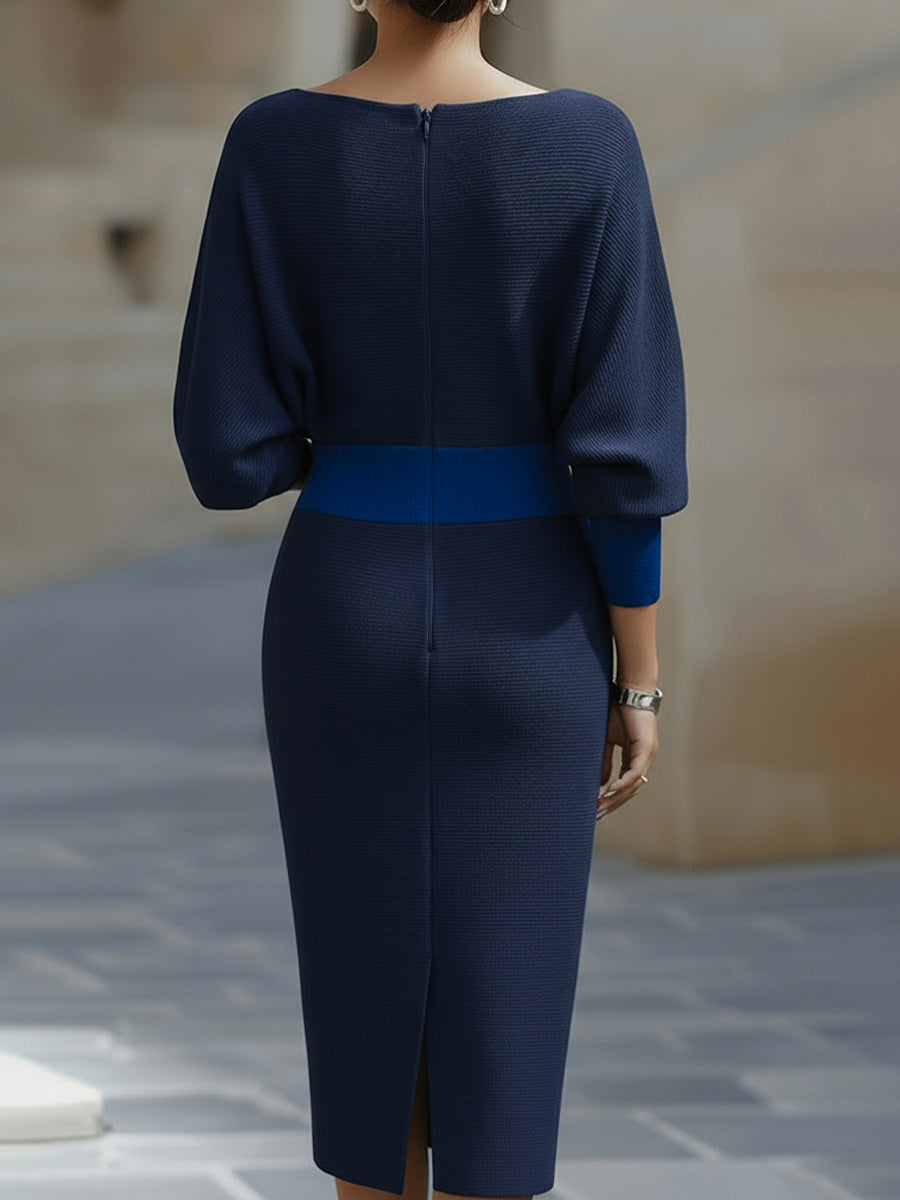 Amelia cowl neck midi dress