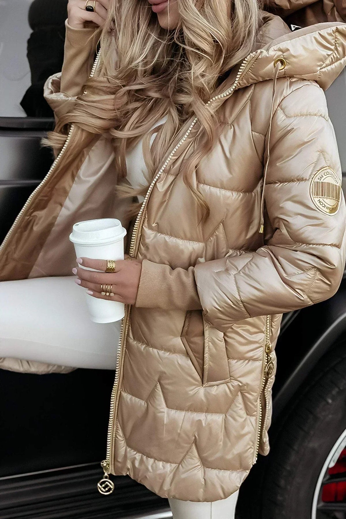 Puffer Jacket Women Winter Quilted Tailored Fit