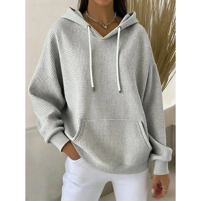 Women’s Oversized Hooded Sweatshirt with Drawstring