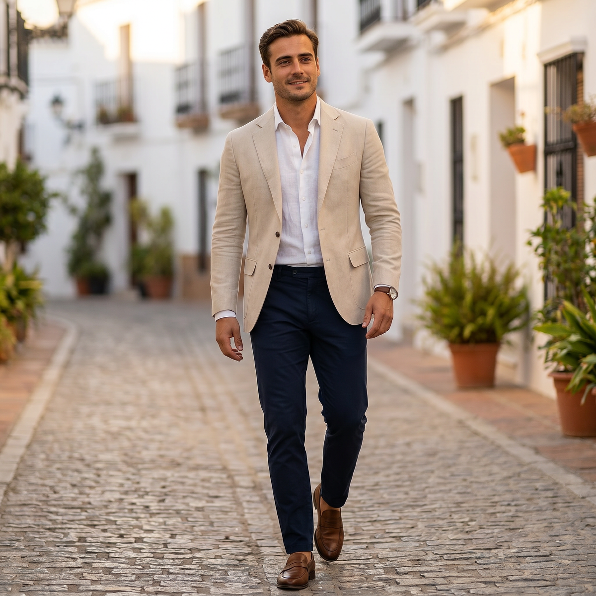 Men’s Lightweight Smart Casual Single-Breasted Blazer