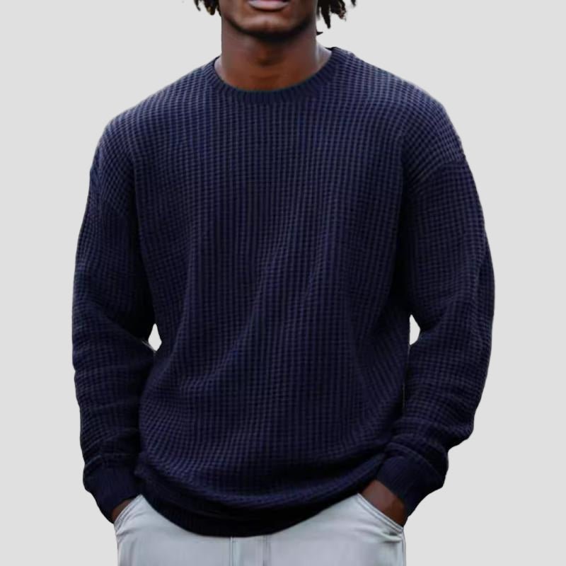 Hayden Mens Crewneck Sweater Waffle