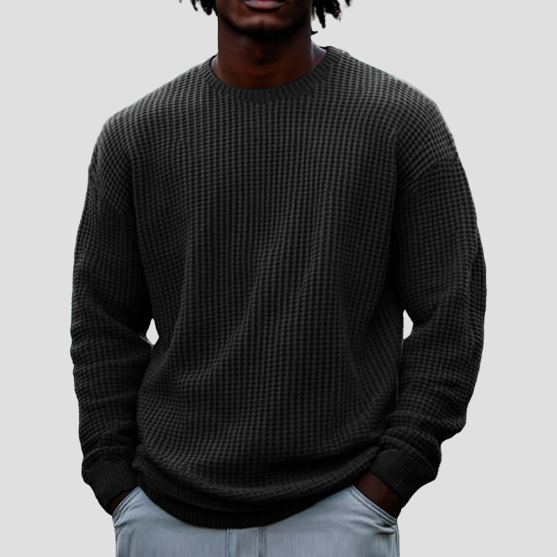 Hayden Mens Crewneck Sweater Waffle