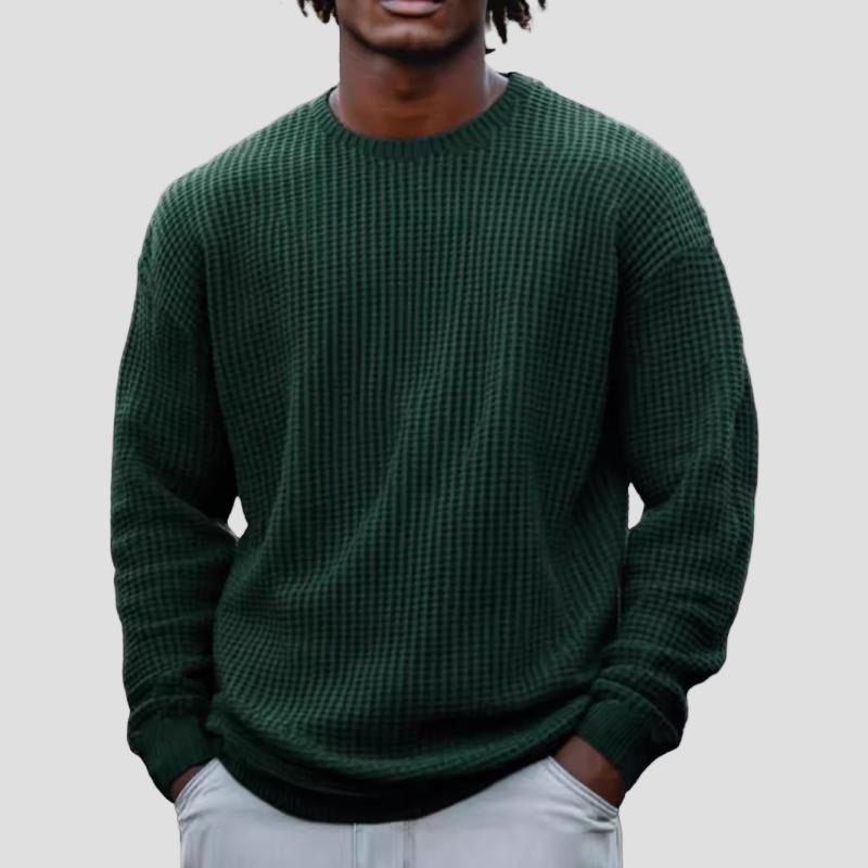 Hayden Mens Crewneck Sweater Waffle
