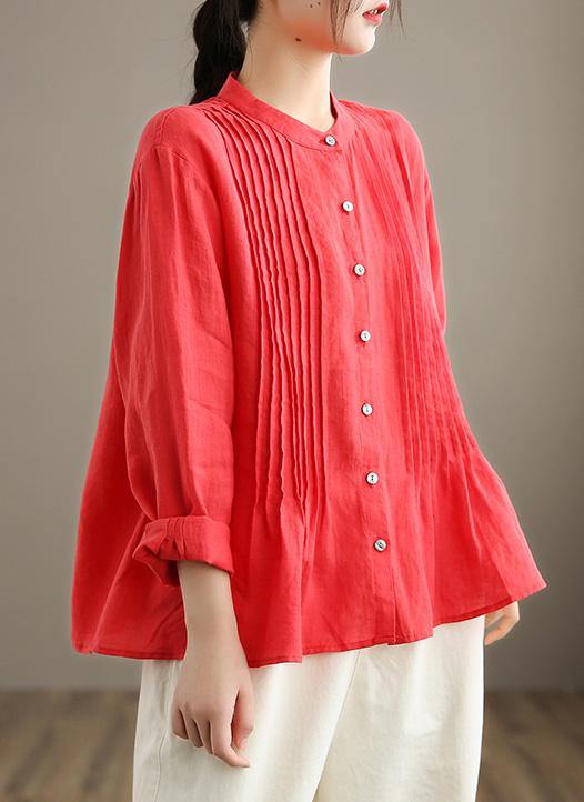 Organic White Linen Tunic Blouse