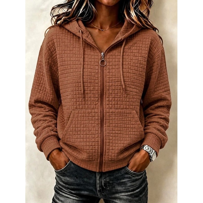 Women’s Zip-Up Hoodie with Hood – Relaxed Fit