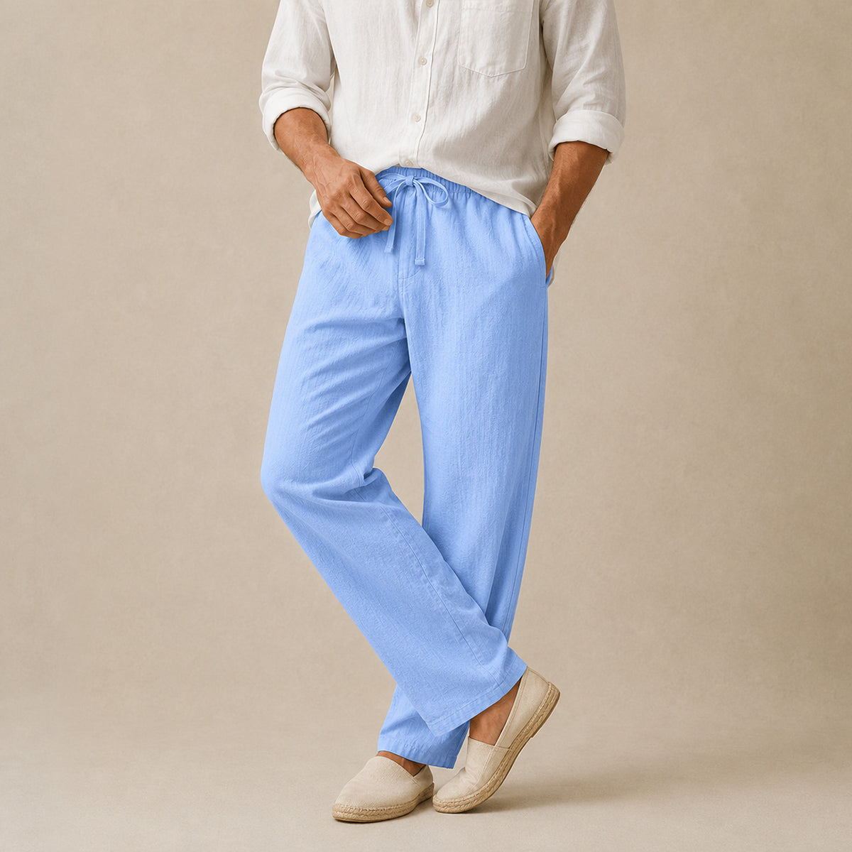 Men's Lightweight, Tapered Linen Dress Pants