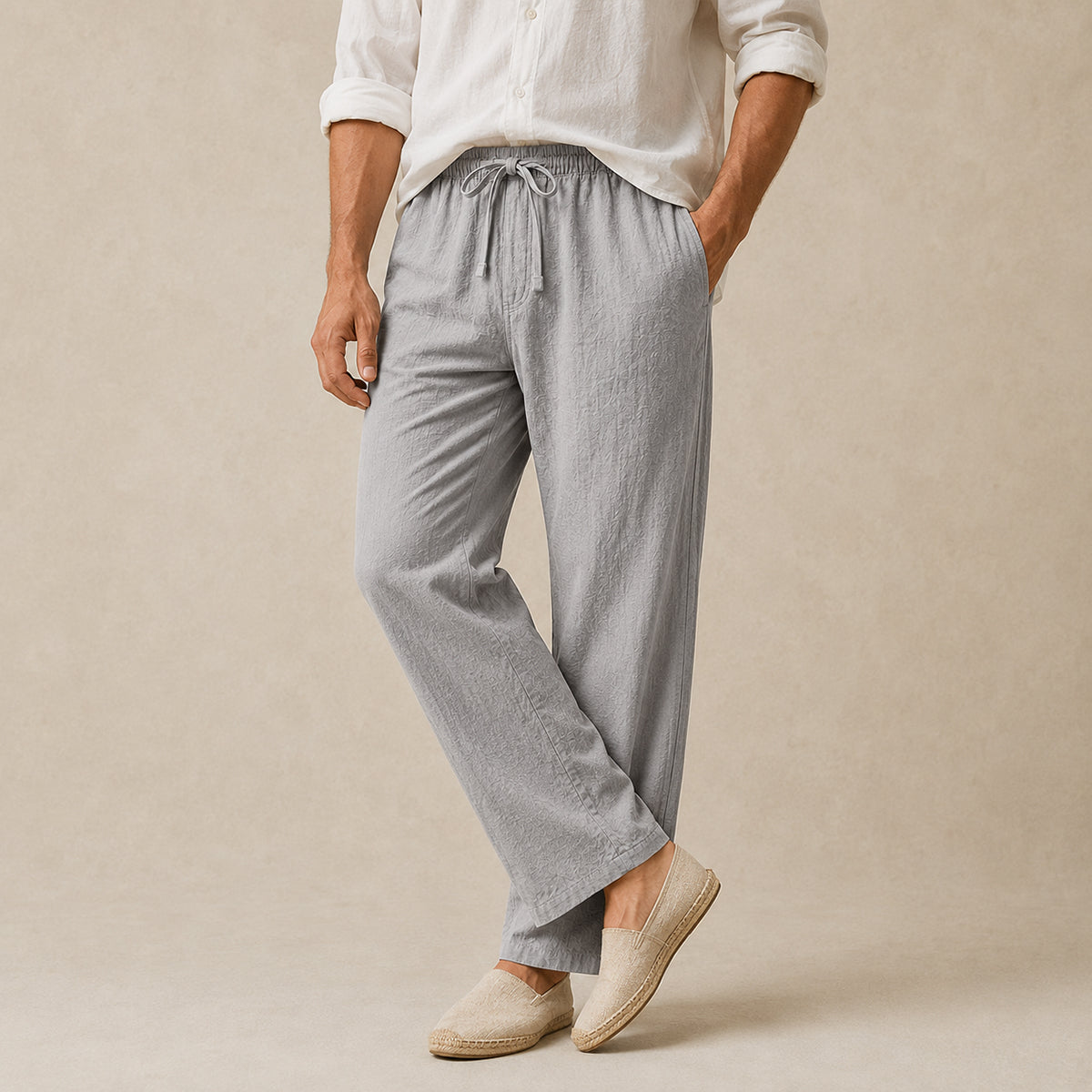Men's Lightweight, Tapered Linen Dress Pants
