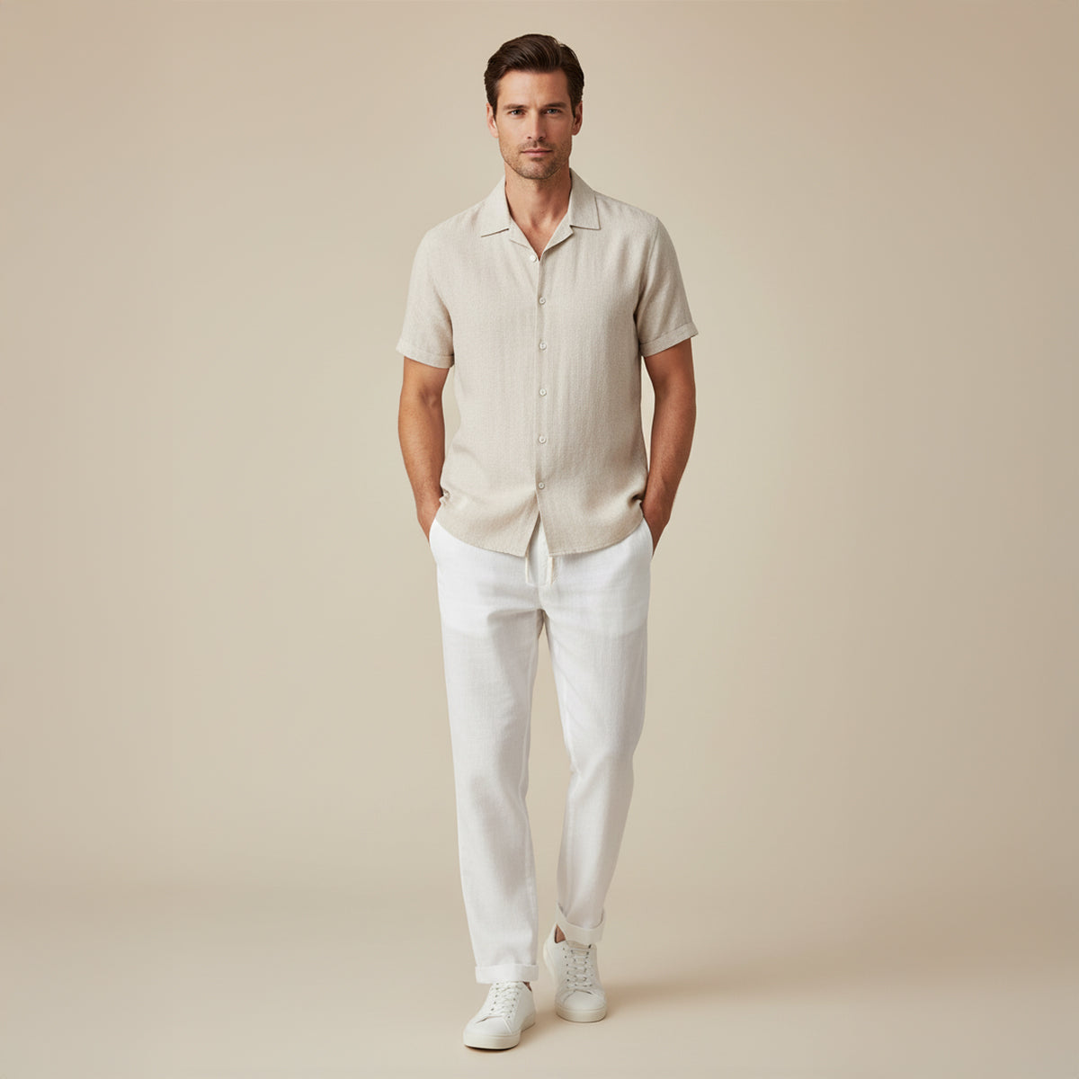 Classic Men’s Linen Casual Outfit Set