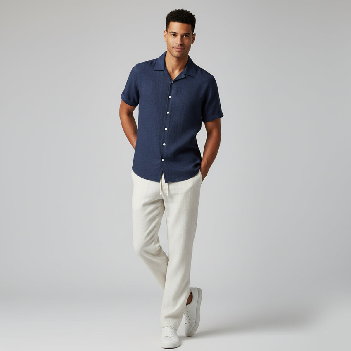 Classic Men’s Linen Casual Outfit Set