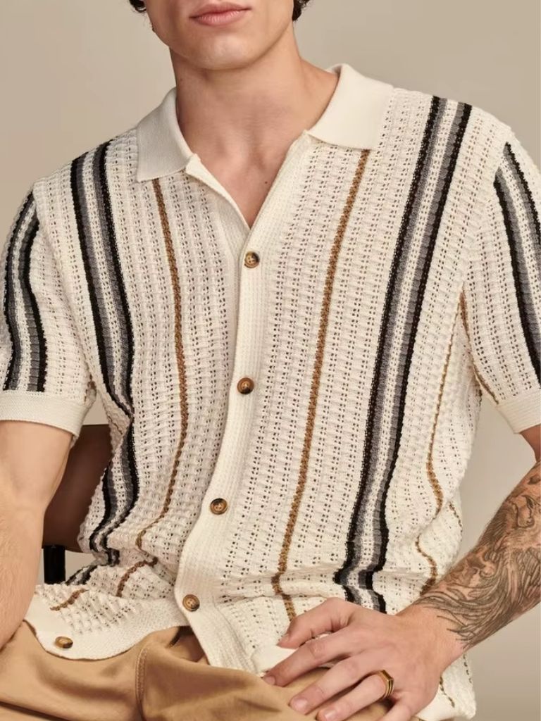 Elegant Sunset Groove Polo for Men