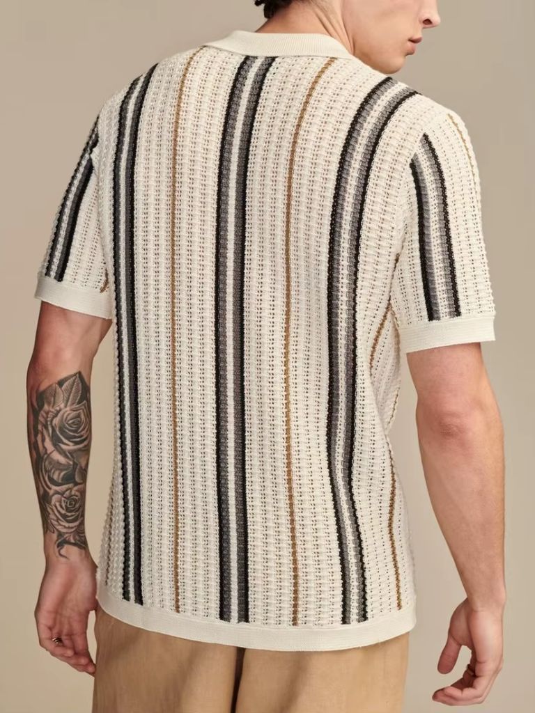 Elegant Sunset Groove Polo for Men