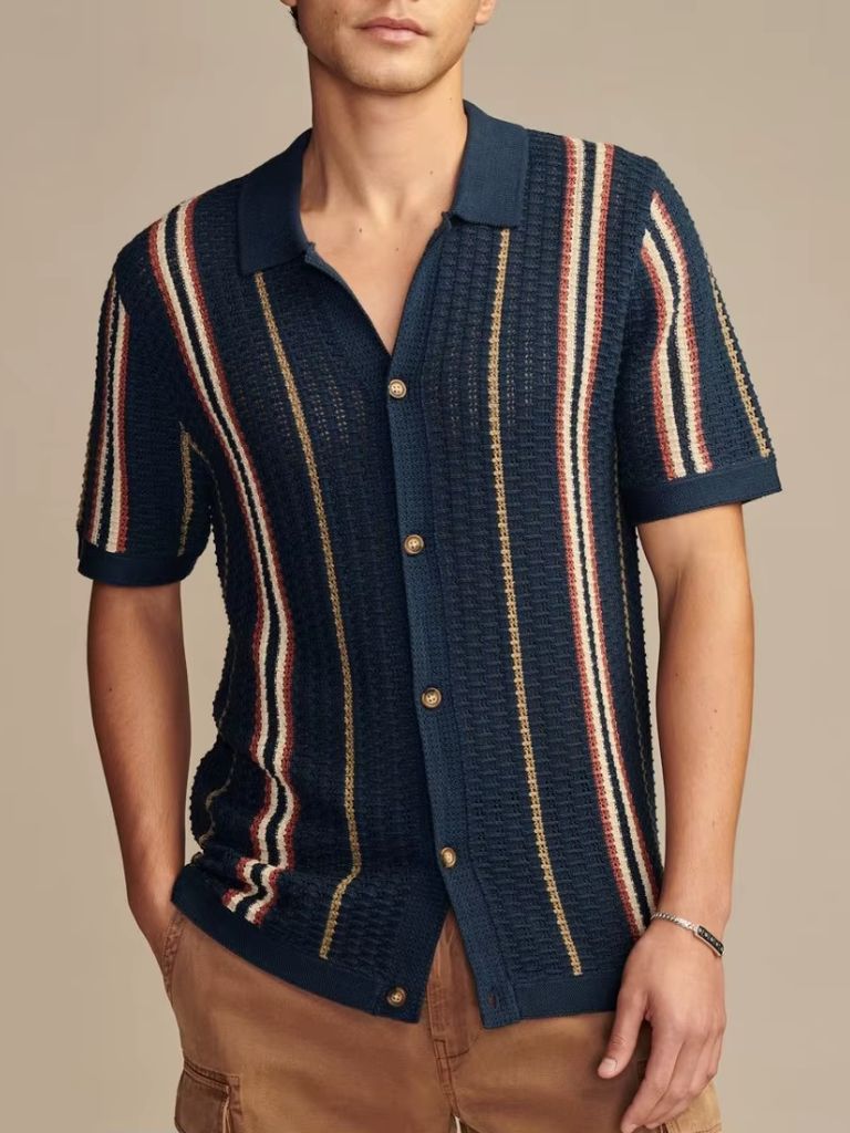 Elegant Sunset Groove Polo for Men
