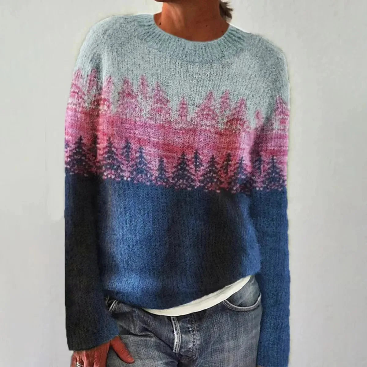 Frosted Fair Isle Comfort Sweater