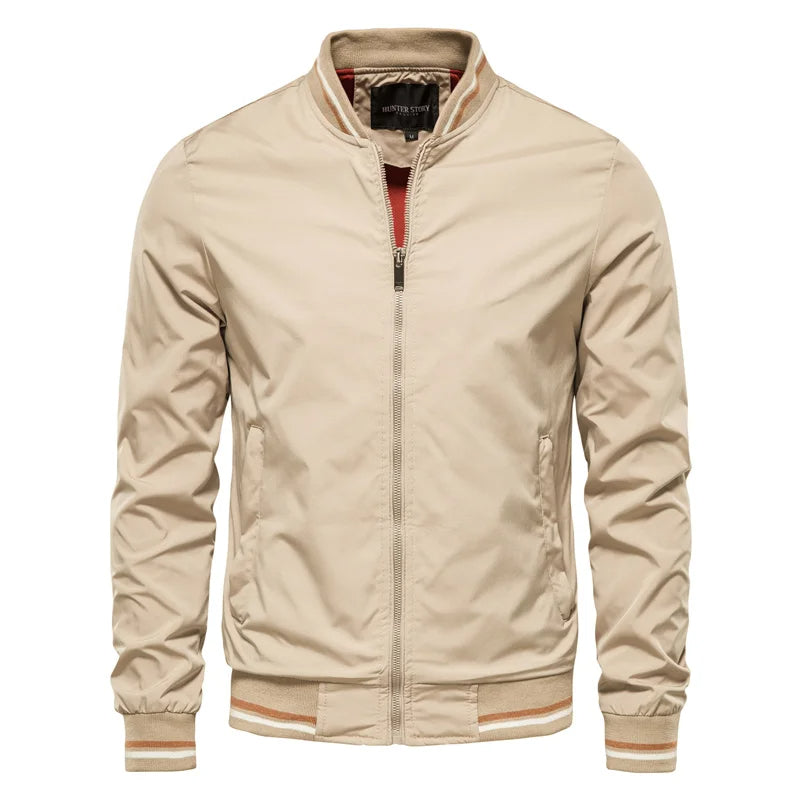 Men’s Streetwear Bomber Jacket in Delavé Canvas, Relaxed Fit