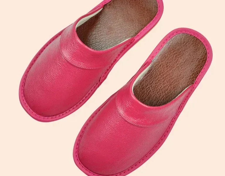 Comfortable Men’s Vegan Leather Slip-On Slippers