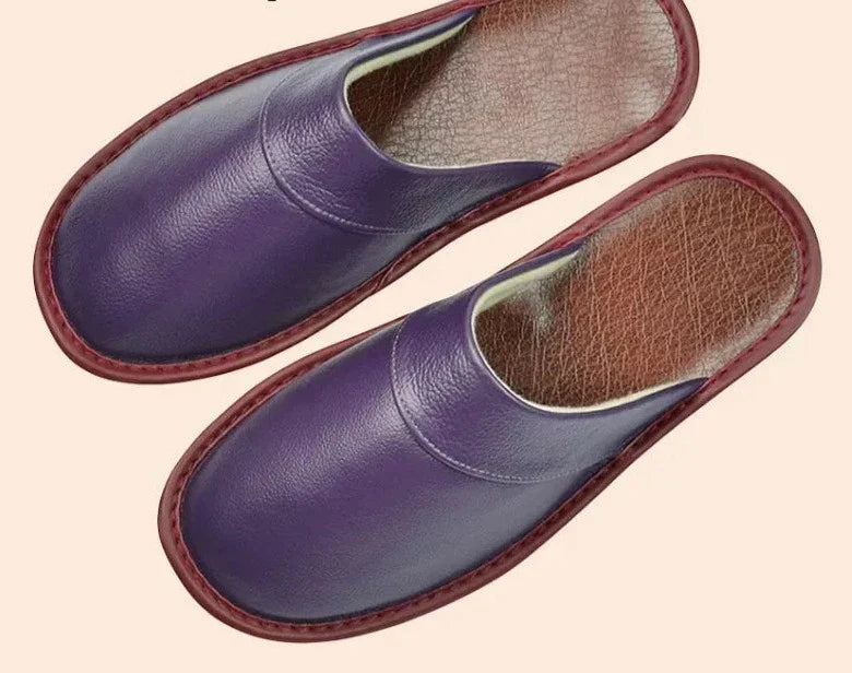 Comfortable Men’s Vegan Leather Slip-On Slippers