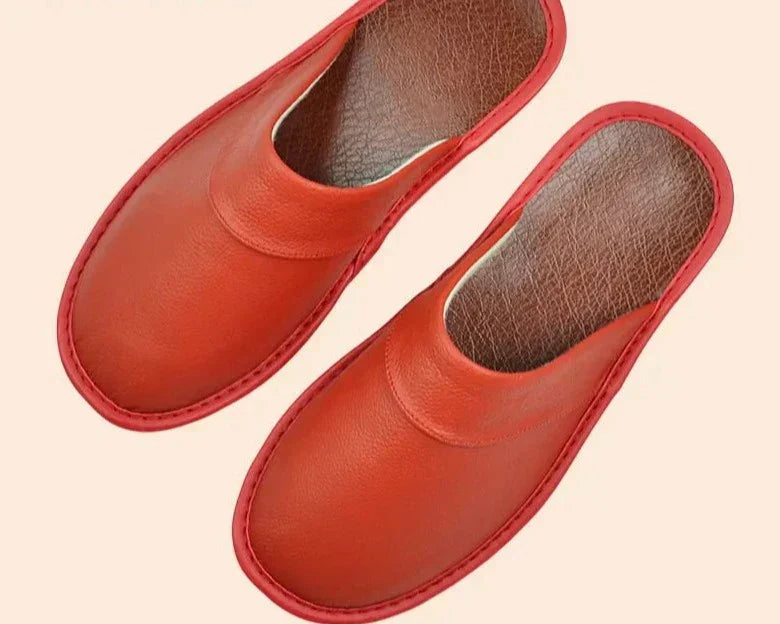 Comfortable Men’s Vegan Leather Slip-On Slippers