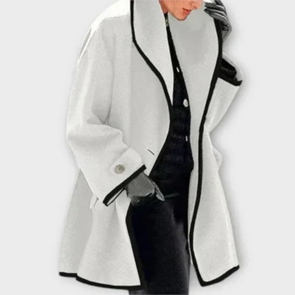 Women's Tailored Trench Coat with Contrast Details