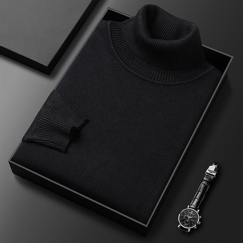 Soft Winter Turtleneck Sweater with Tailored Details