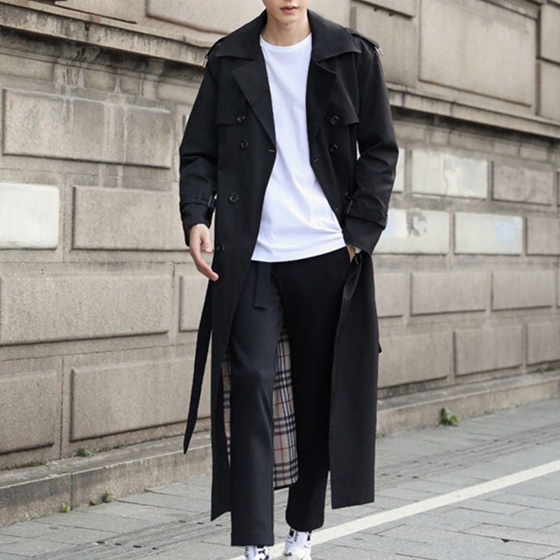 Men’s Winter Coat Elegant Cotton-Blend Trench, British Style