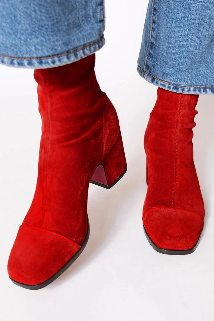 Elegant Women's Orthopedic ankle Boots with Block Heels