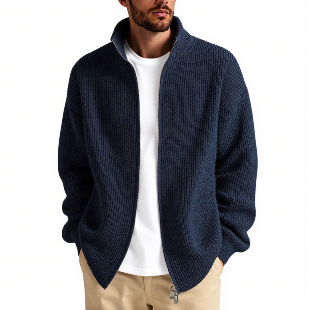 Men’s Open-Front Relaxed Fit Knit Cardigan