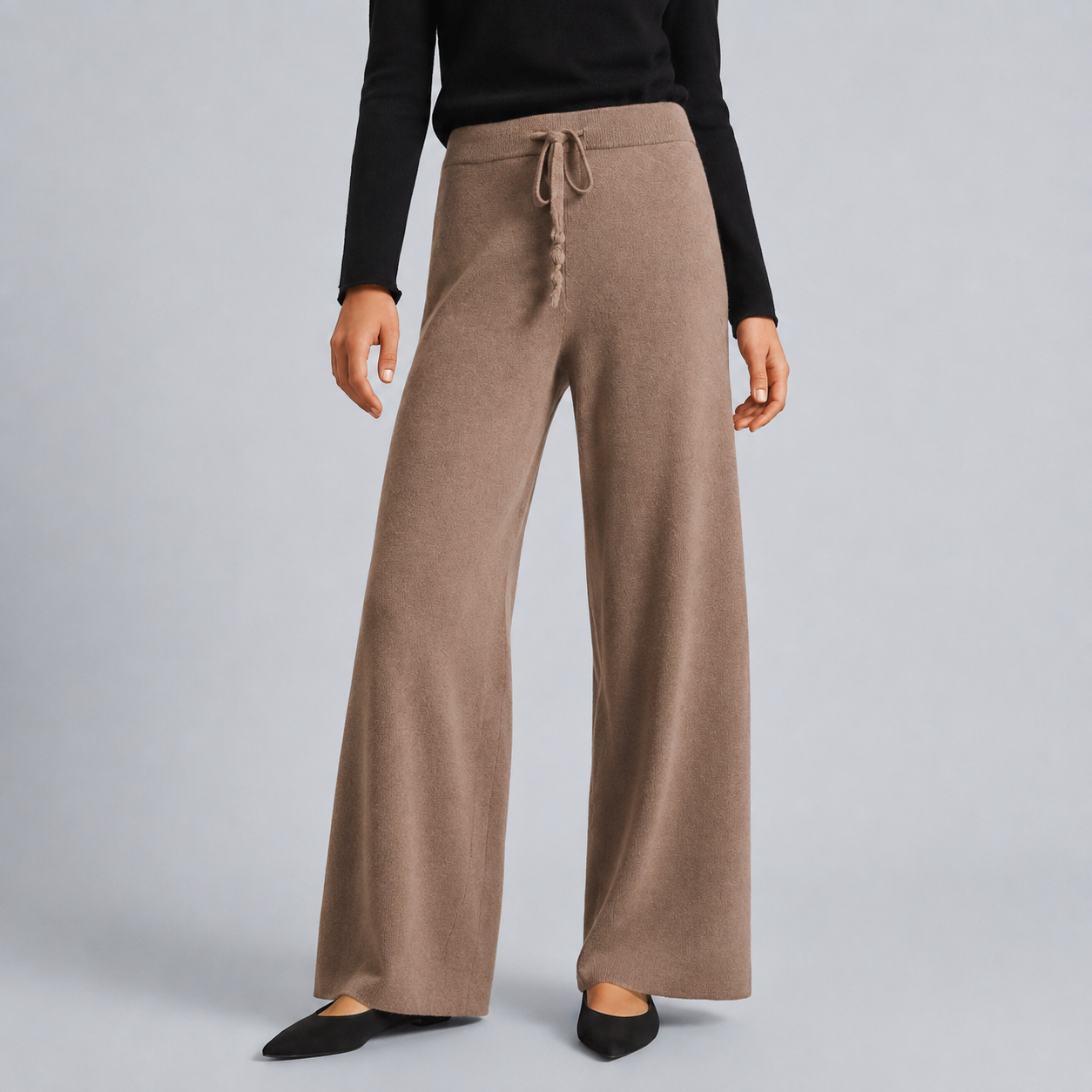 Women's High Waisted Comfort Knit Pants | Casual Trousers