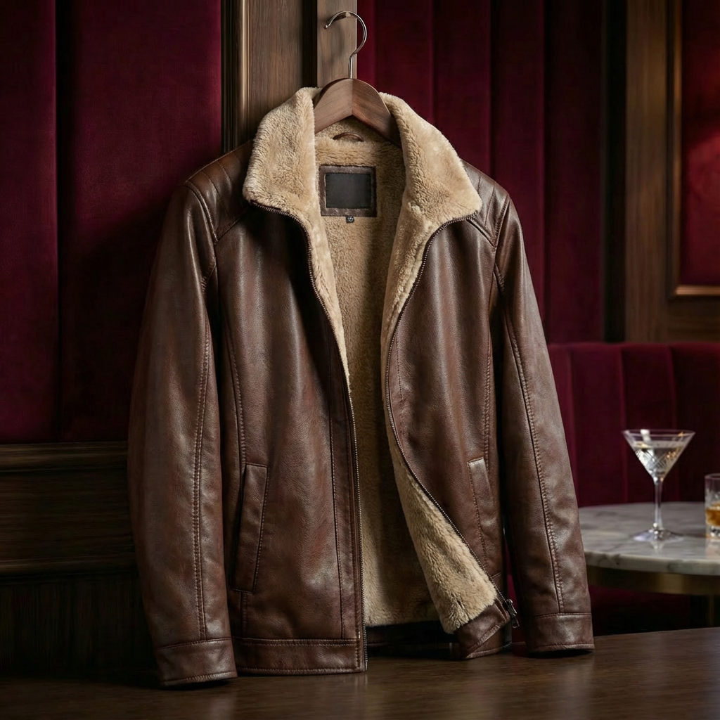Men's Leather Jacket, Tailored Fit