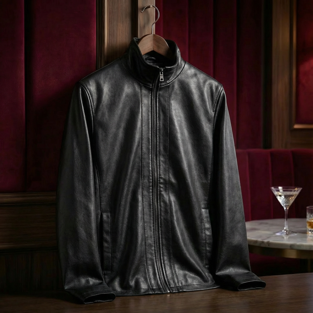 Men's Leather Jacket, Tailored Fit
