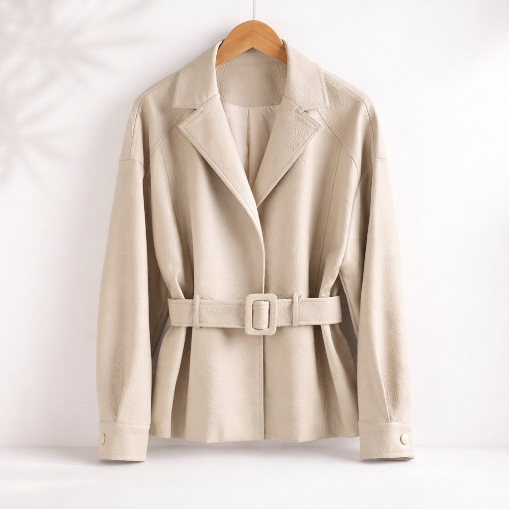 Women's Leather Jacket with Tailored Fit