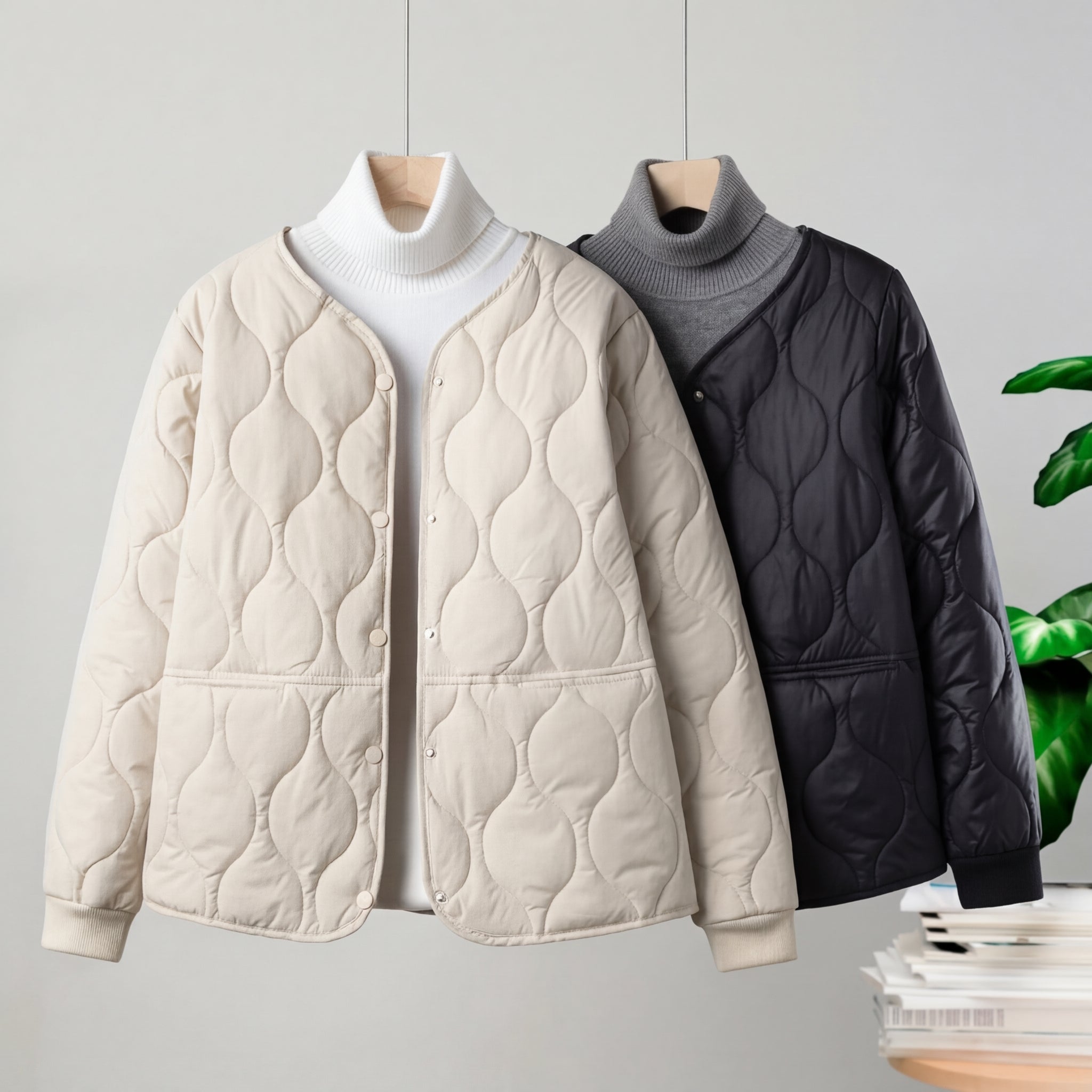 Puffer Jacket Women Quilted Cotton Elegant Fit