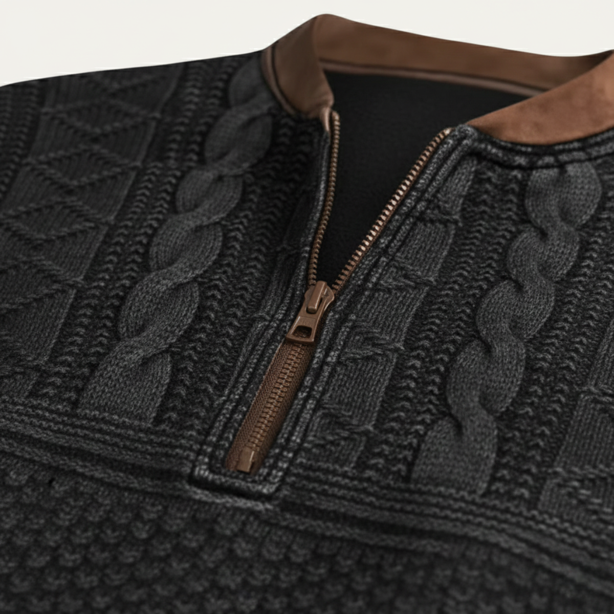 Men’s Jacquard Quarter Zip Sweater