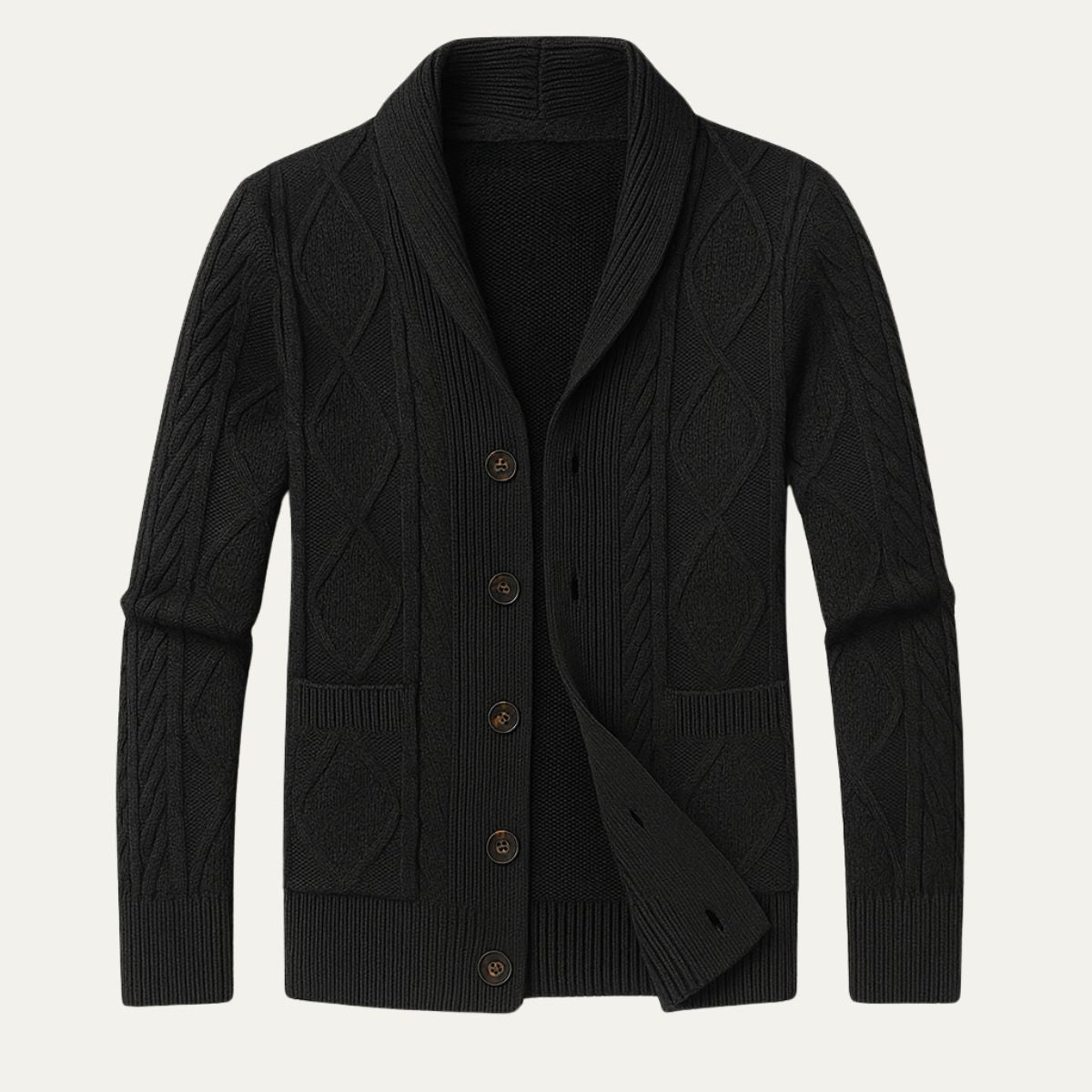 Men's Classic Cardigan with Relaxed, Comfortable Fit