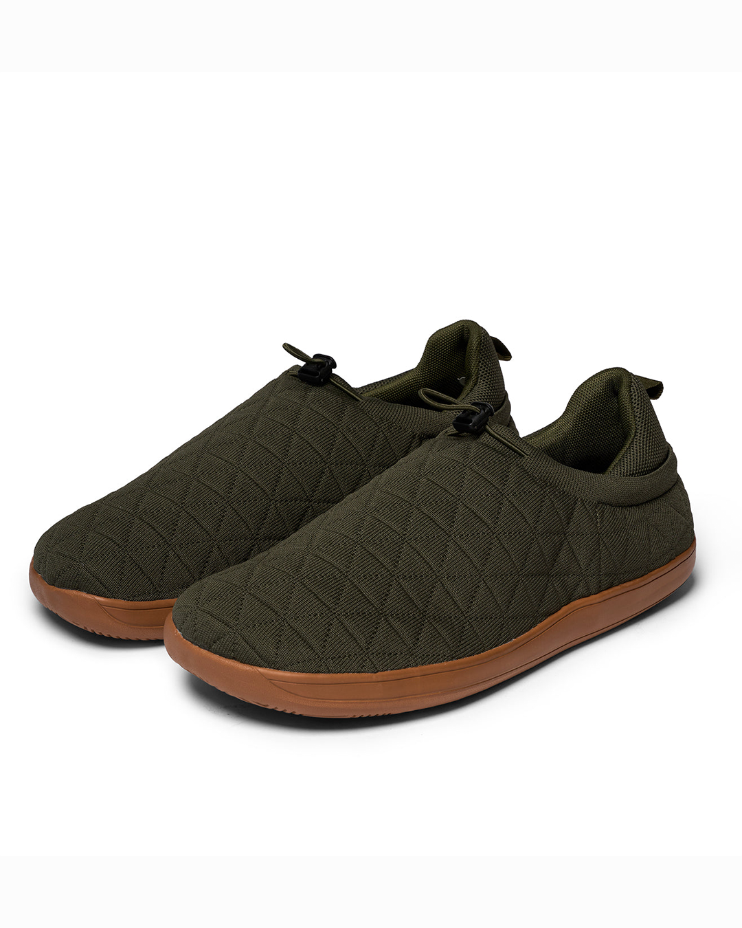 Sneakers Slip-On in Quilted Fabric with Breathable Mesh Lining