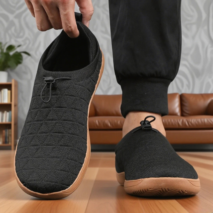 Sneakers Slip-On in Quilted Fabric with Breathable Mesh Lining