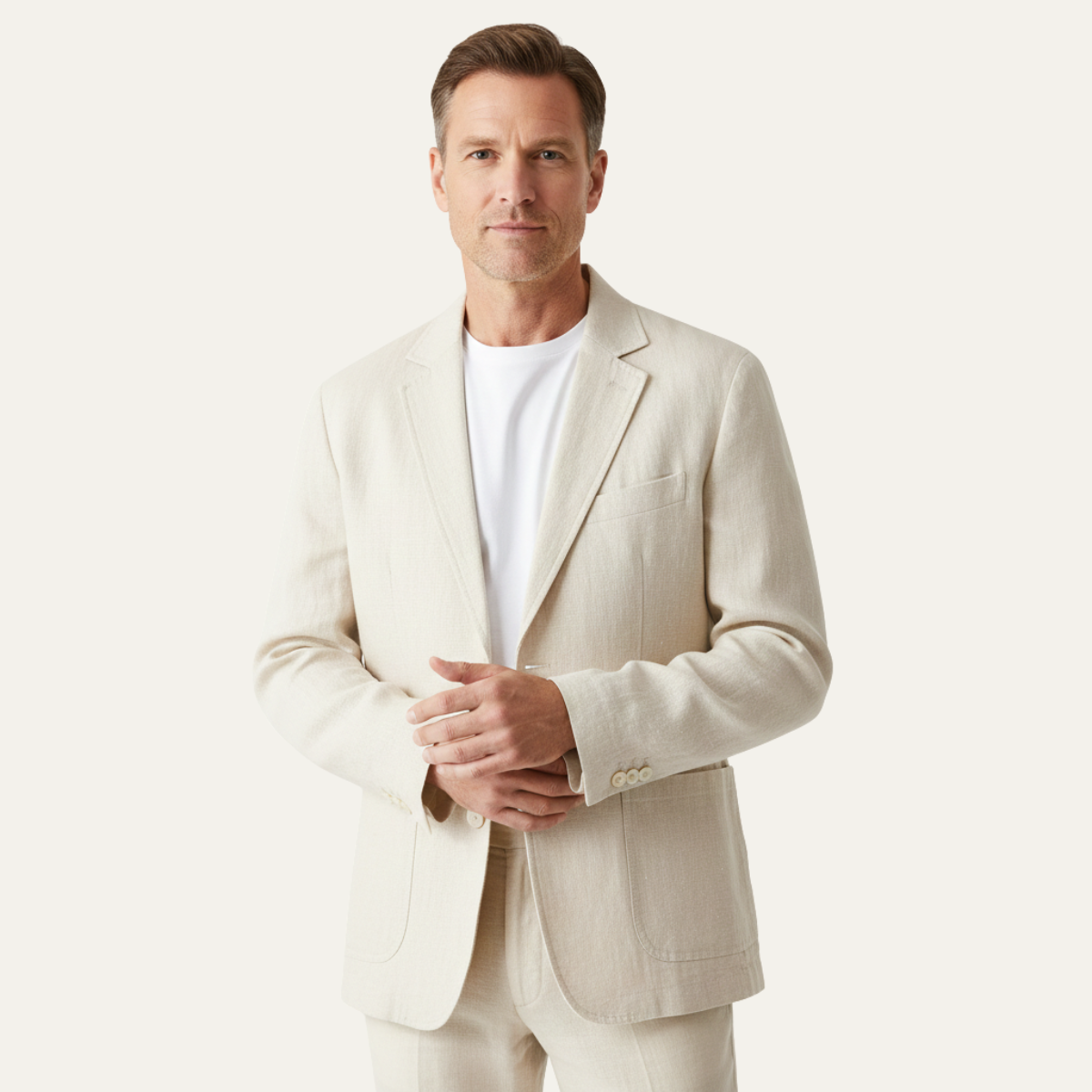 Lightweight Men’s Solid Color Linen Blazer
