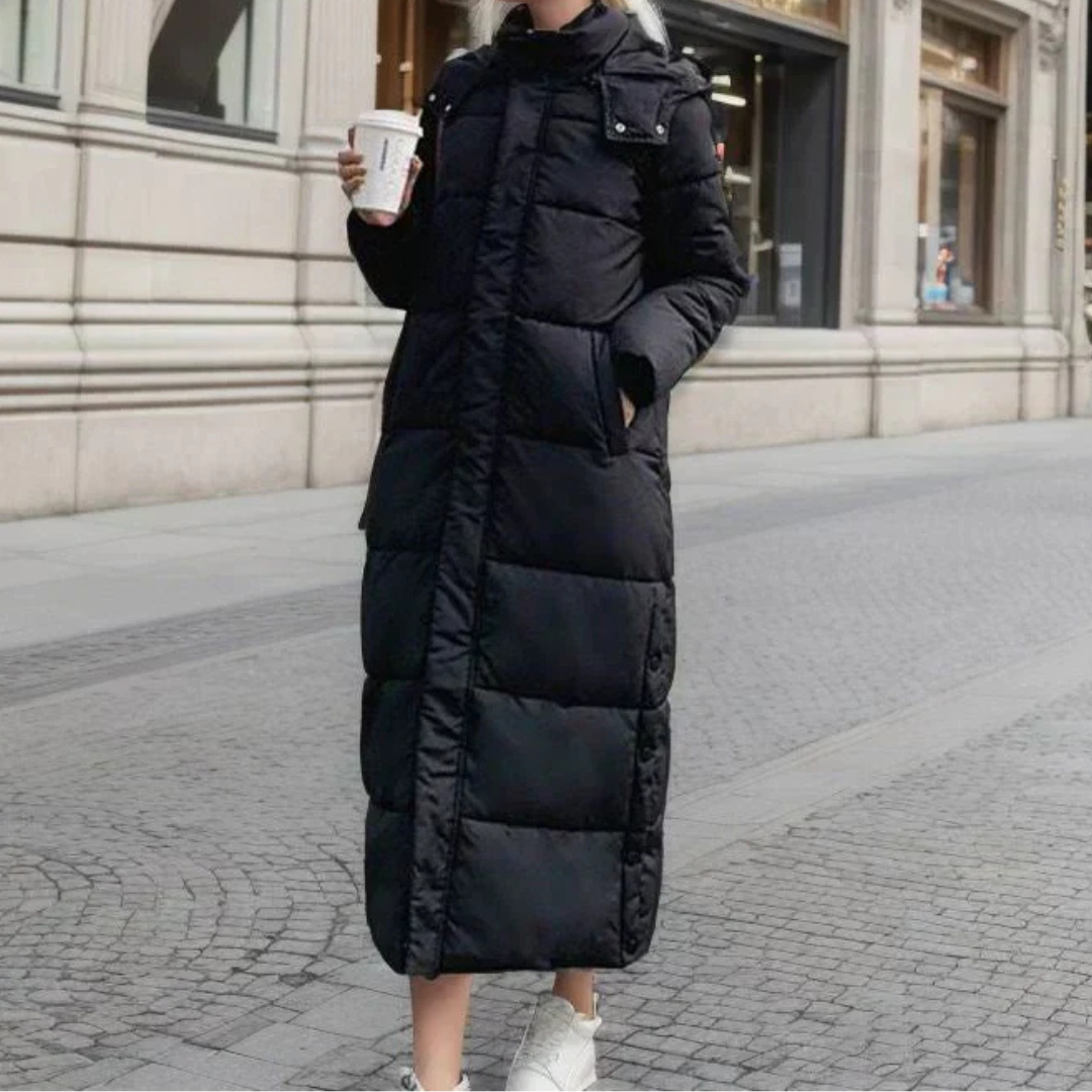 Puffer Jacket Women Winter Quilted Wool Blend