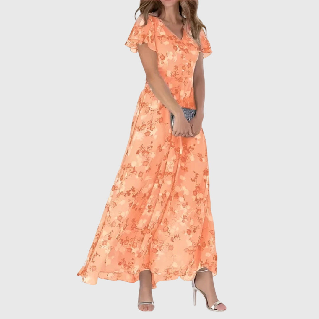 Chic Figure Enhancing Maxi Dress