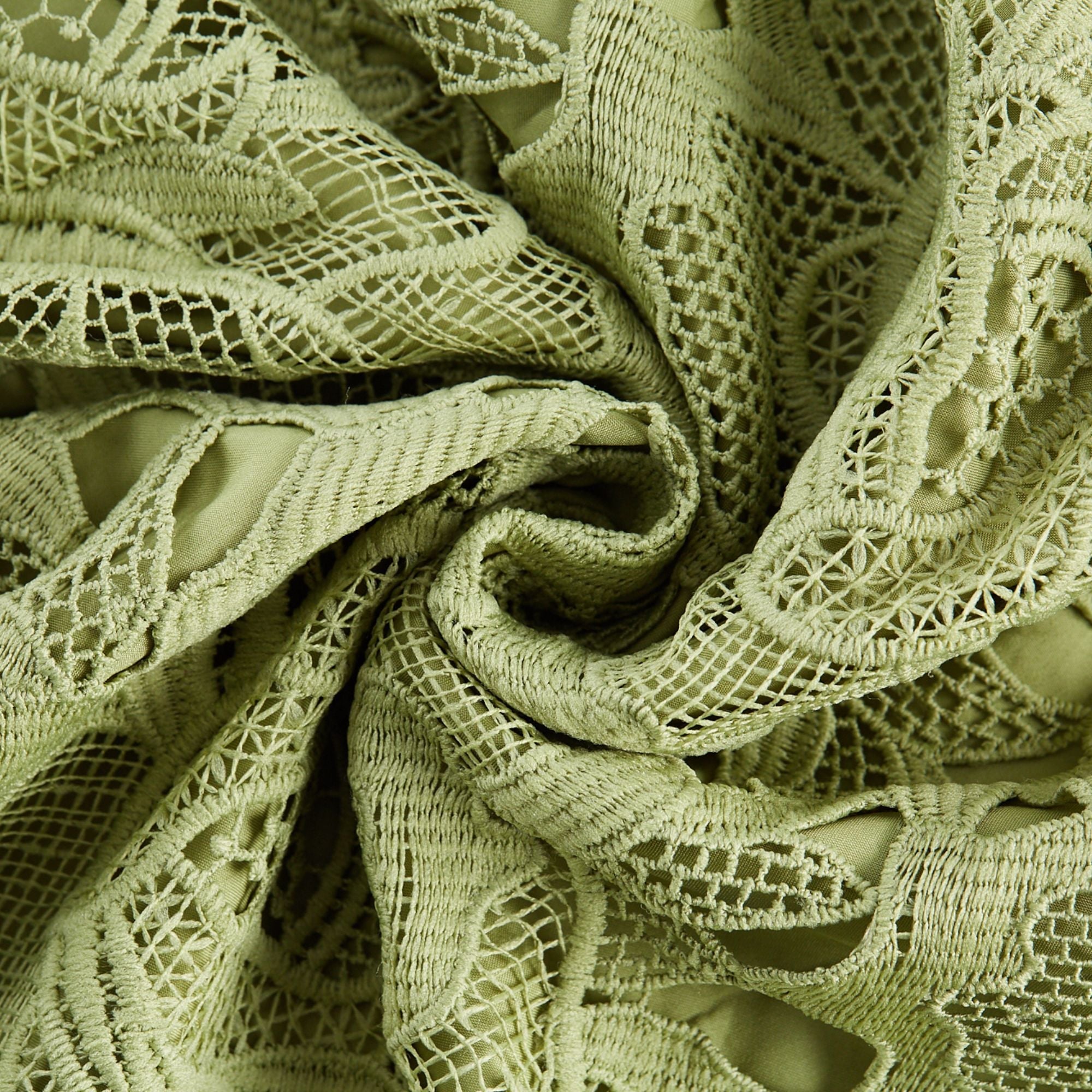 Elegant Green Embroidered Formal Midi Dress