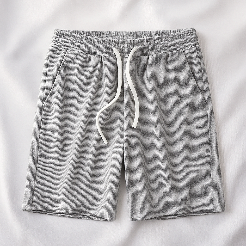 Crest Waffle Knit Casual Shorts