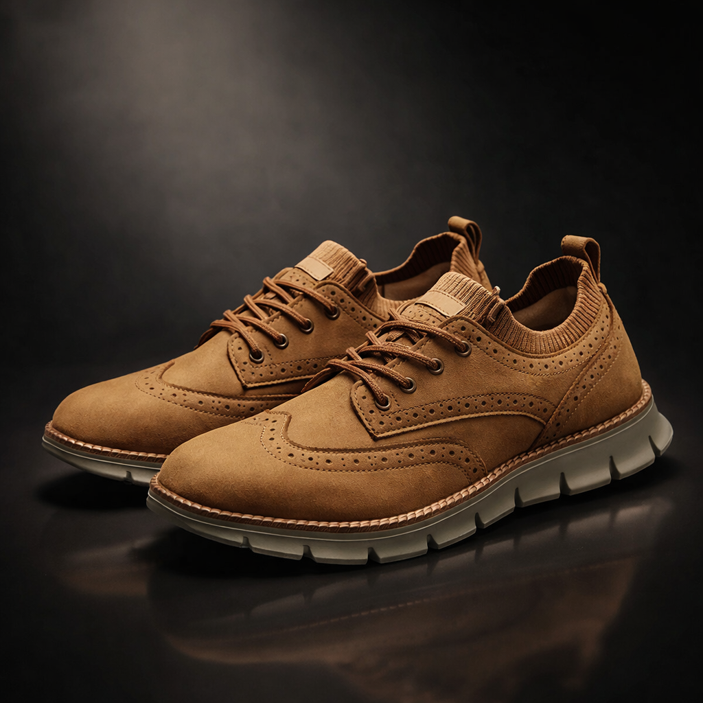 Sneakers in Premium Suede with Orthopaedic Insole and Breathable Lining
