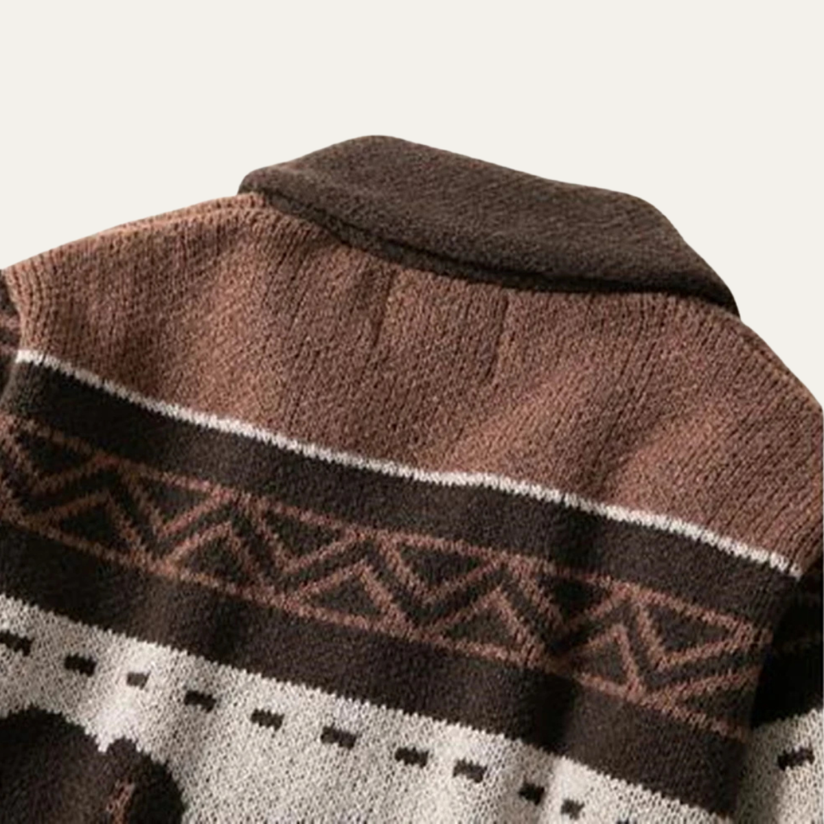 Men’s Retro Buffalo Print Full-Zip Winter Cardigan